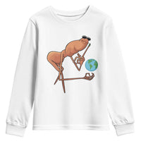 Happy Earth Day Youth Sweatshirt Funny Marcus The Worm Eco Friendly