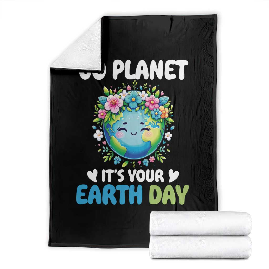 Go Planet It's Your Earth Day Throw Blanket Funny Sarcastic Nature Lover