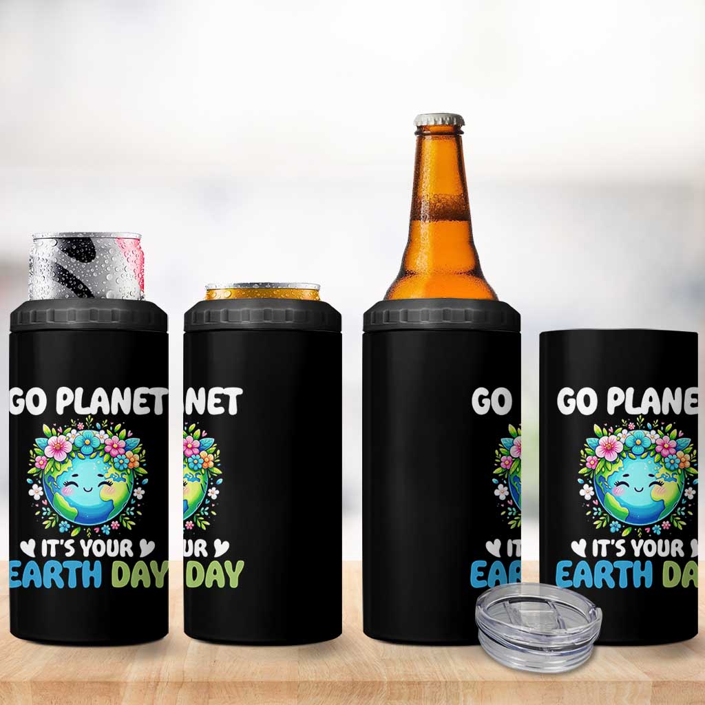 Go Planet It's Your Earth Day 4 in 1 Can Cooler Tumbler Funny Sarcastic Nature Lover