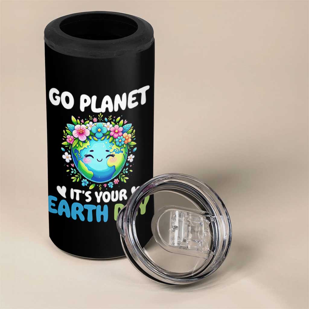 Go Planet It's Your Earth Day 4 in 1 Can Cooler Tumbler Funny Sarcastic Nature Lover