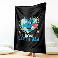 Go Planet It's Your Earth Day Throw Blanket Cute Nature Lover Heart Earth
