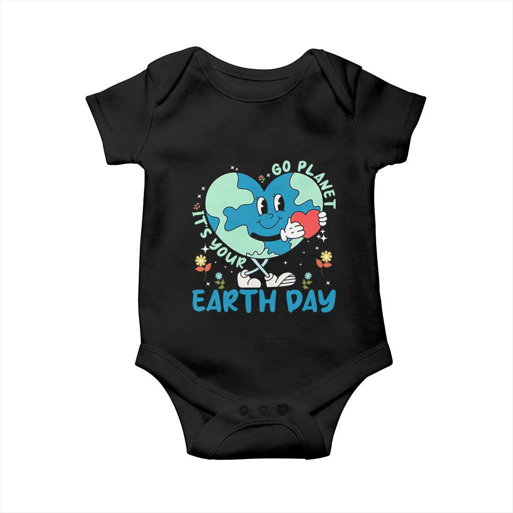 Go Planet It's Your Earth Day Baby Onesie Cute Nature Lover Heart Earth