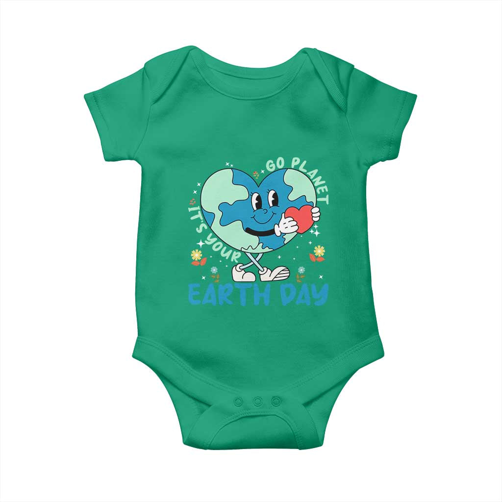 Go Planet It's Your Earth Day Baby Onesie Cute Nature Lover Heart Earth