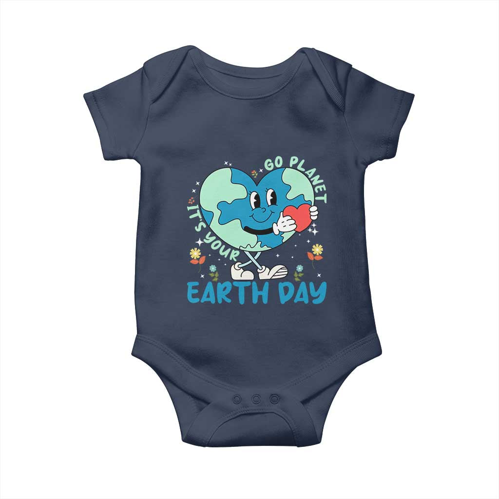 Go Planet It's Your Earth Day Baby Onesie Cute Nature Lover Heart Earth