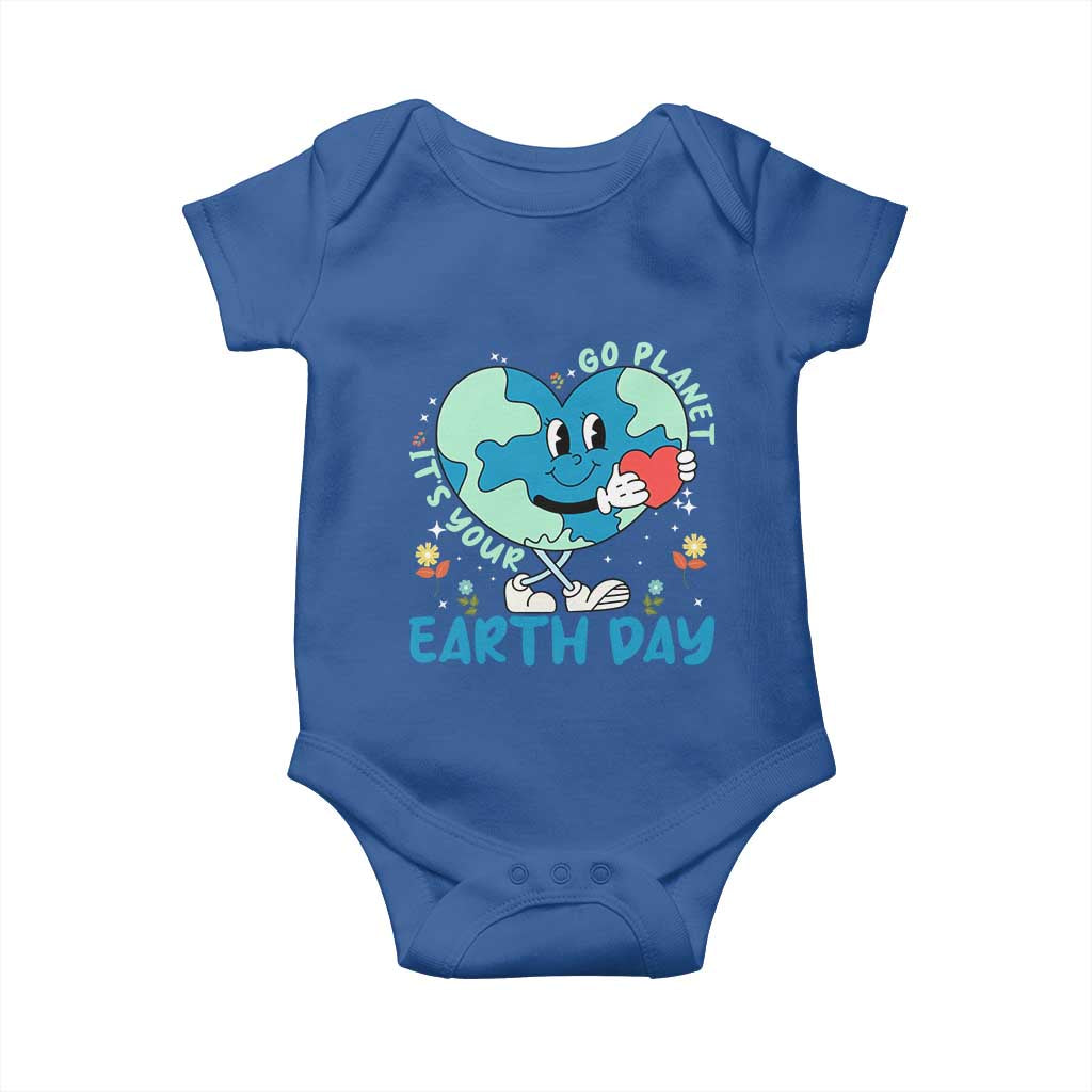 Go Planet It's Your Earth Day Baby Onesie Cute Nature Lover Heart Earth