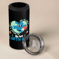 Go Planet It's Your Earth Day 4 in 1 Can Cooler Tumbler Cute Nature Lover Heart Earth
