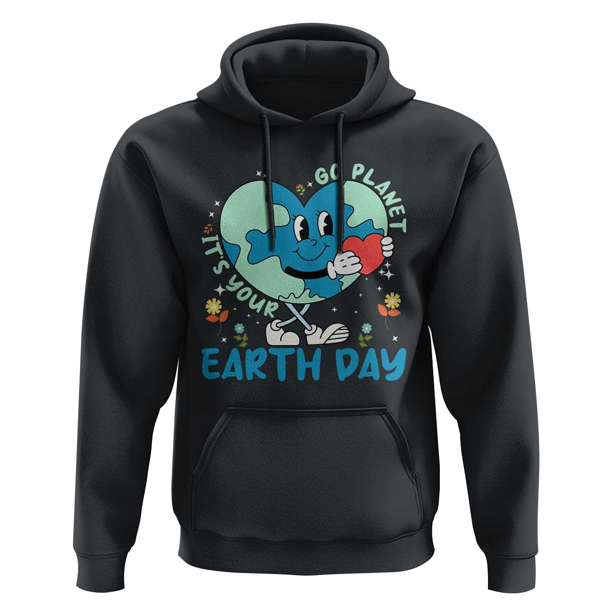 Go Planet It's Your Earth Day Hoodie Cute Nature Lover Heart Earth