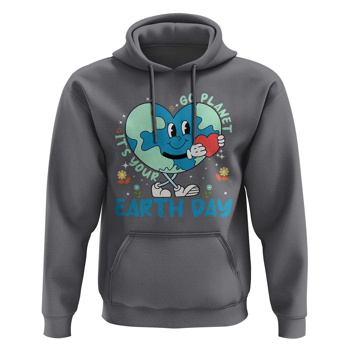 Go Planet It's Your Earth Day Hoodie Cute Nature Lover Heart Earth