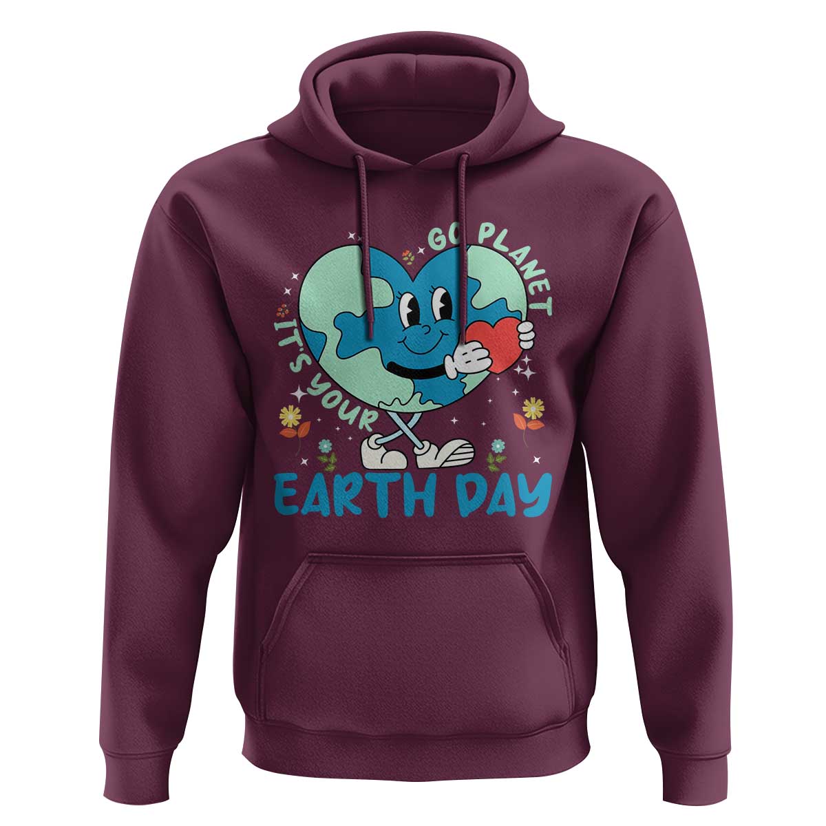 Go Planet It's Your Earth Day Hoodie Cute Nature Lover Heart Earth