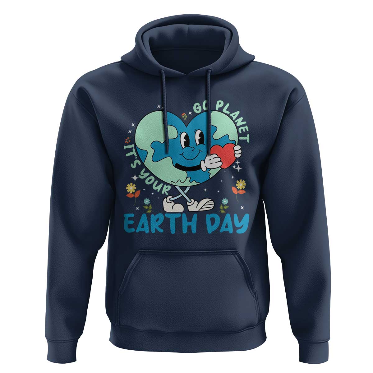 Go Planet It's Your Earth Day Hoodie Cute Nature Lover Heart Earth