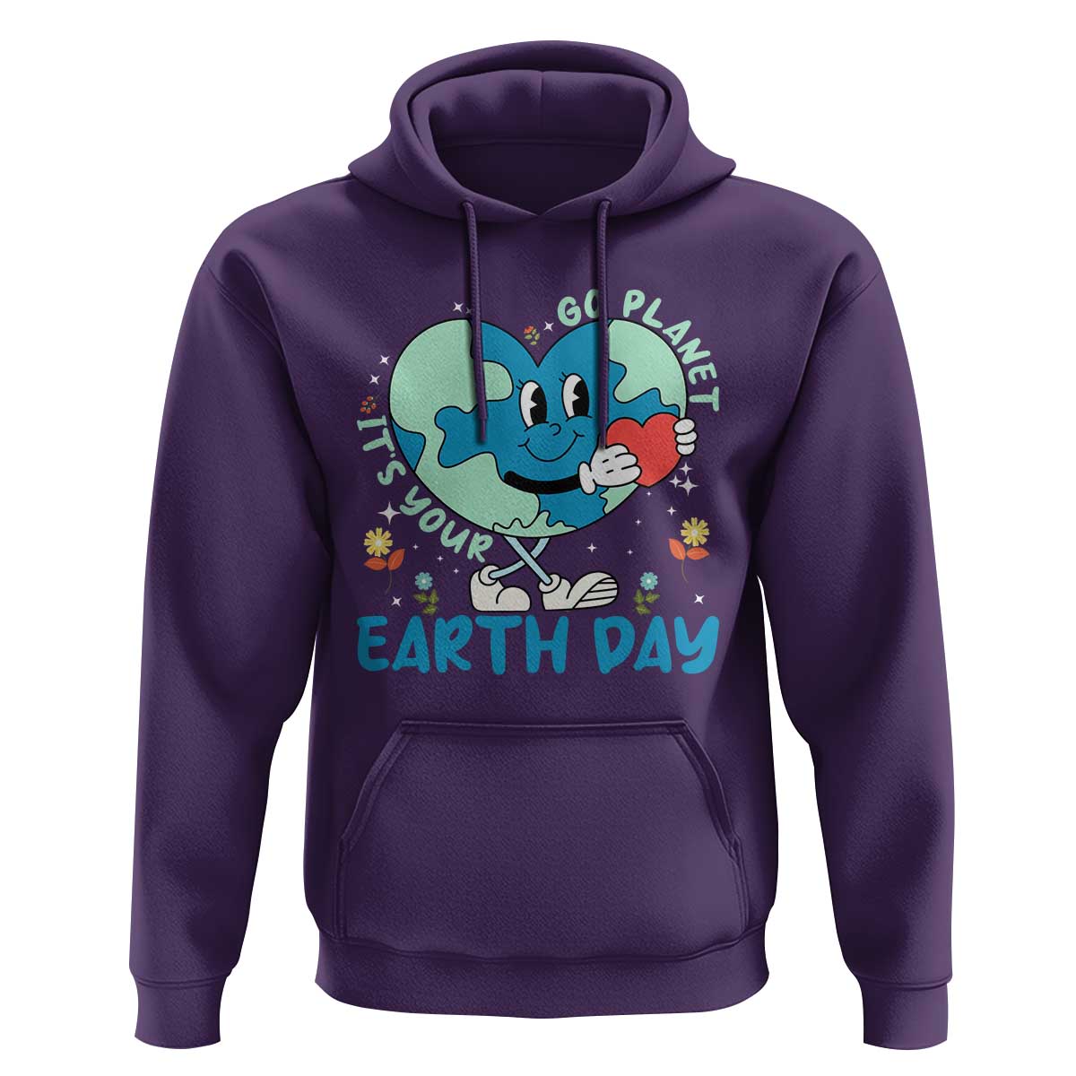 Go Planet It's Your Earth Day Hoodie Cute Nature Lover Heart Earth