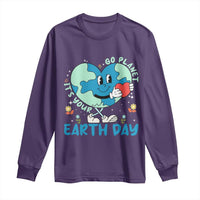 Go Planet It's Your Earth Day Long Sleeve Shirt Cute Nature Lover Heart Earth