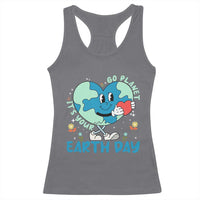Go Planet It's Your Earth Day Racerback Tank Top Cute Nature Lover Heart Earth