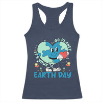 Go Planet It's Your Earth Day Racerback Tank Top Cute Nature Lover Heart Earth