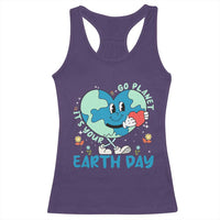 Go Planet It's Your Earth Day Racerback Tank Top Cute Nature Lover Heart Earth