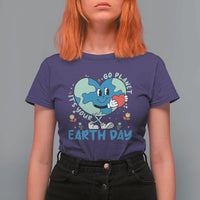 Go Planet It's Your Earth Day T Shirt For Women Cute Nature Lover Heart Earth