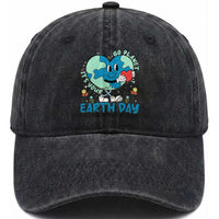 Go Planet It's Your Earth Day Washed Cotton Baseball Cap Cute Nature Lover Heart Earth