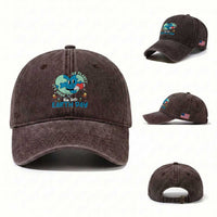 Go Planet It's Your Earth Day Washed Cotton Baseball Cap Cute Nature Lover Heart Earth