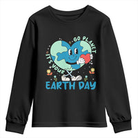 Go Planet It's Your Earth Day Youth Sweatshirt Cute Nature Lover Heart Earth