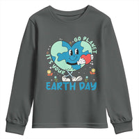 Go Planet It's Your Earth Day Youth Sweatshirt Cute Nature Lover Heart Earth