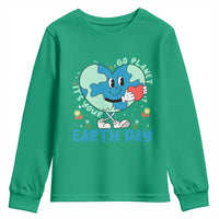 Go Planet It's Your Earth Day Youth Sweatshirt Cute Nature Lover Heart Earth