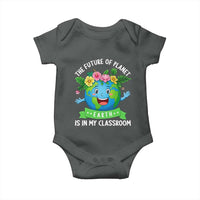The Future Of Planet Is In My Classroom Baby Onesie Cute Earth with Floral Earth Day