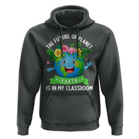 The Future Of Planet Is In My Classroom Hoodie Cute Earth with Floral Earth Day