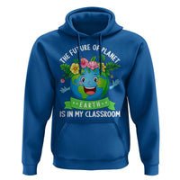The Future Of Planet Is In My Classroom Hoodie Cute Earth with Floral Earth Day