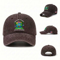 The Future Of Planet Is In My Classroom Washed Cotton Baseball Cap Cute Earth with Floral Earth Day