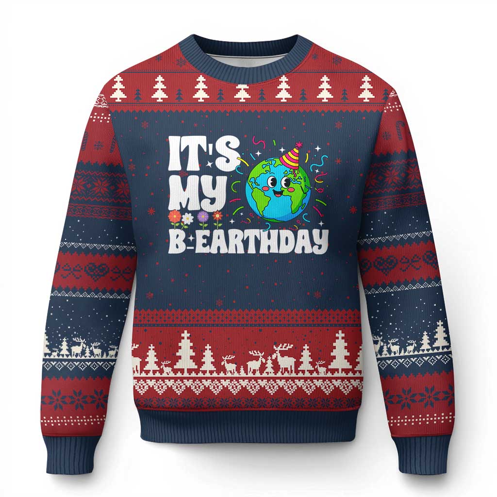 Earth Day Birthday Ugly Christmas Sweater April 22 Nature Lover Eco Birthday Party Gift