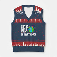Earth Day Birthday V-Neck Knit Sweater Vest April 22 Nature Lover Eco Birthday Party Gift