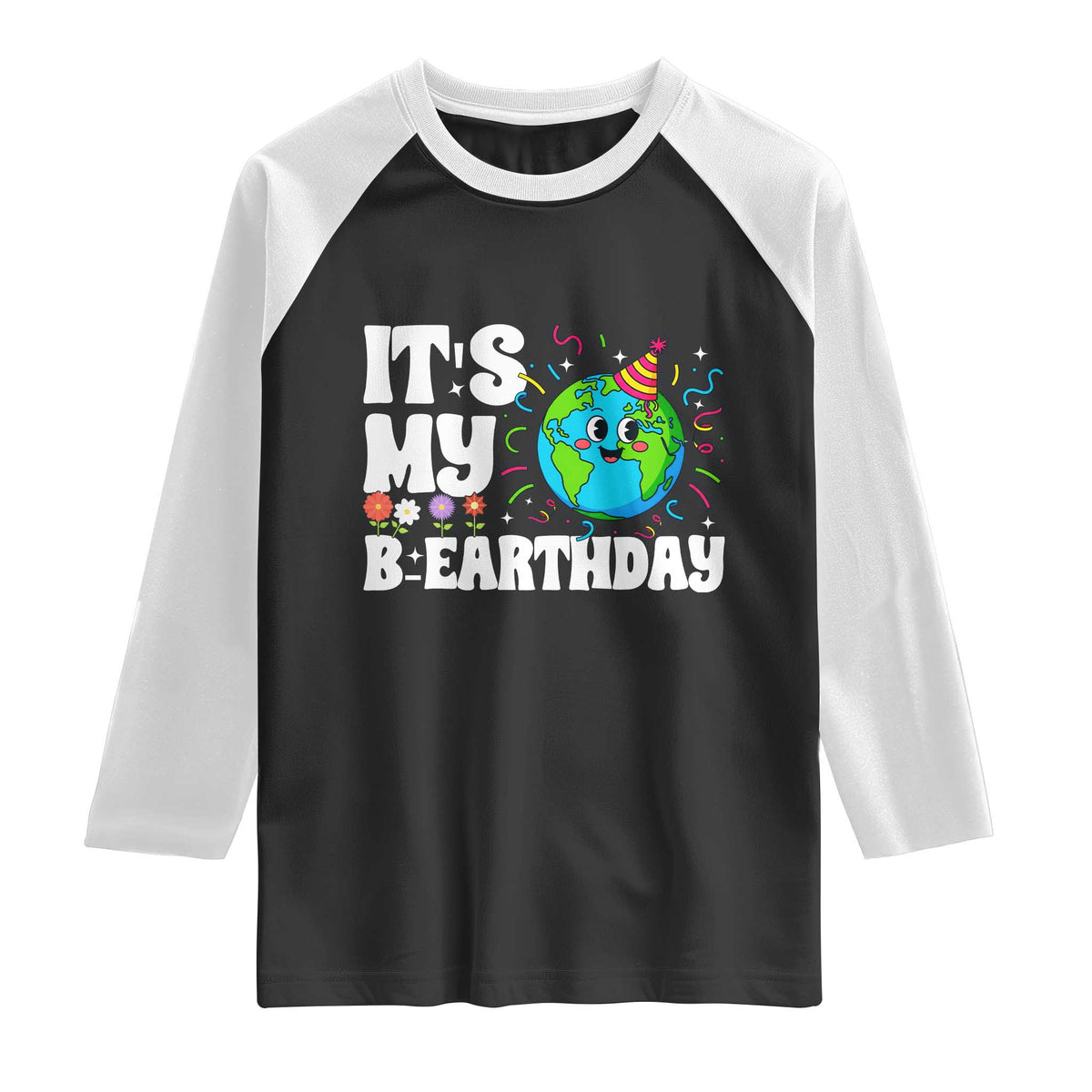Earth Day Birthday Raglan Shirt April 22 Nature Lover Eco Birthday Party Gift
