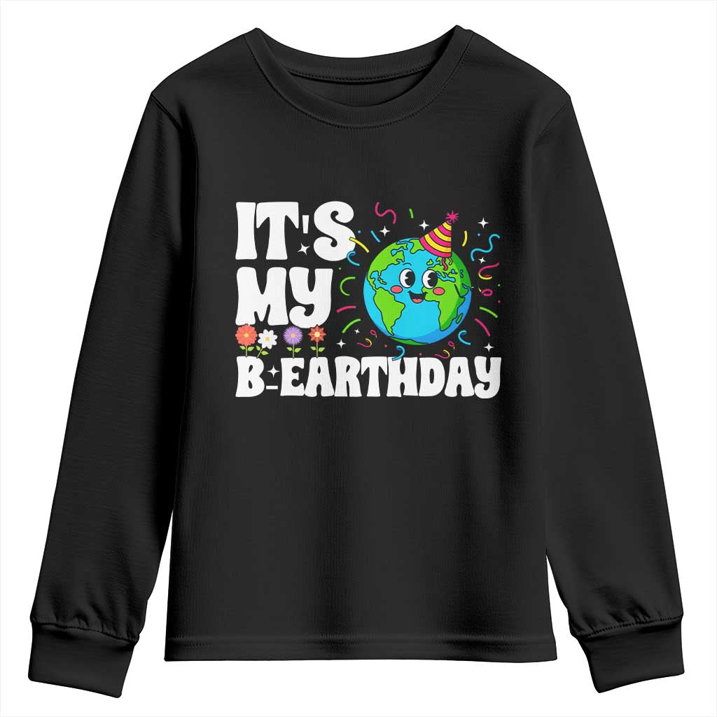 Earth Day Birthday Youth Sweatshirt April 22 Nature Lover Eco Birthday Party Gift