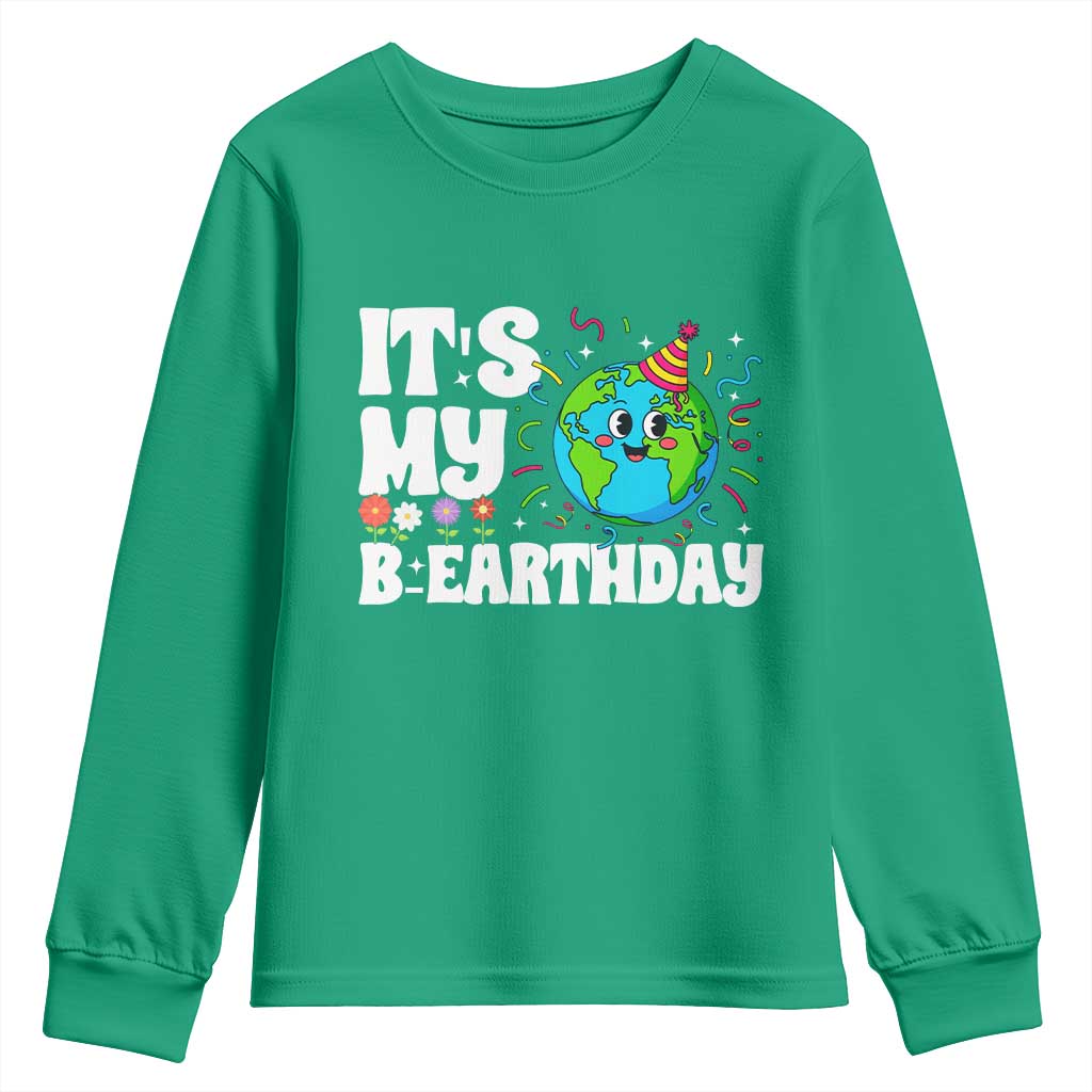 Earth Day Birthday Youth Sweatshirt April 22 Nature Lover Eco Birthday Party Gift