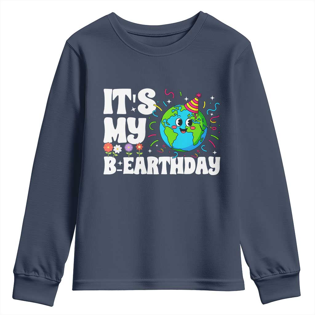 Earth Day Birthday Youth Sweatshirt April 22 Nature Lover Eco Birthday Party Gift