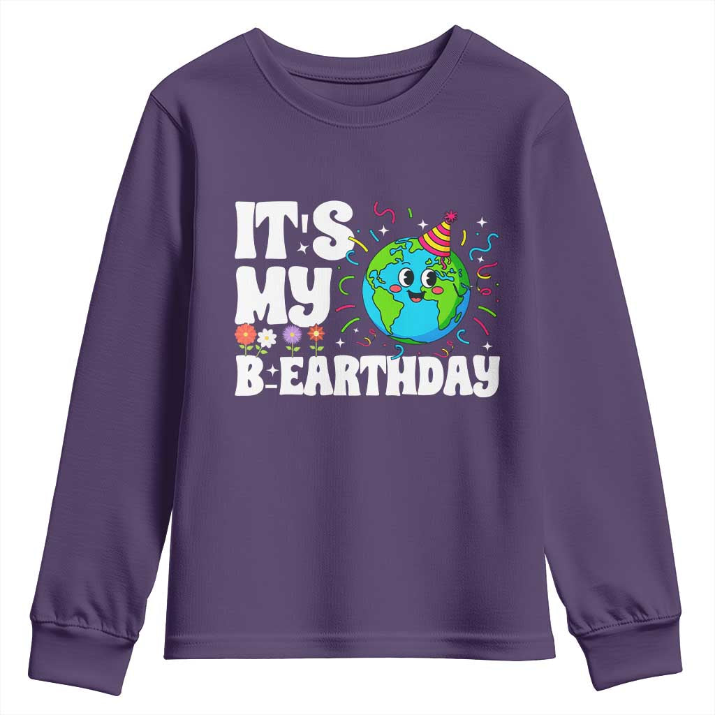 Earth Day Birthday Youth Sweatshirt April 22 Nature Lover Eco Birthday Party Gift