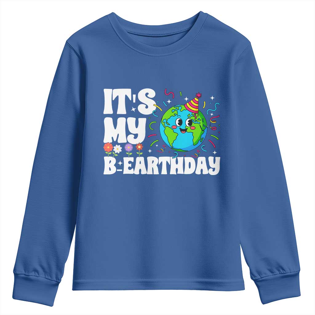 Earth Day Birthday Youth Sweatshirt April 22 Nature Lover Eco Birthday Party Gift