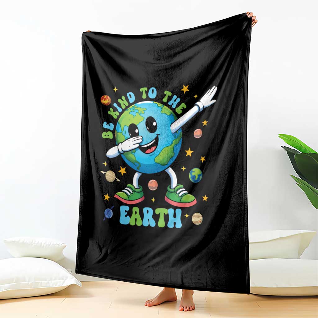 Be Kind To The Earth Throw Blanket Cute Environmental Awareness Earth Day