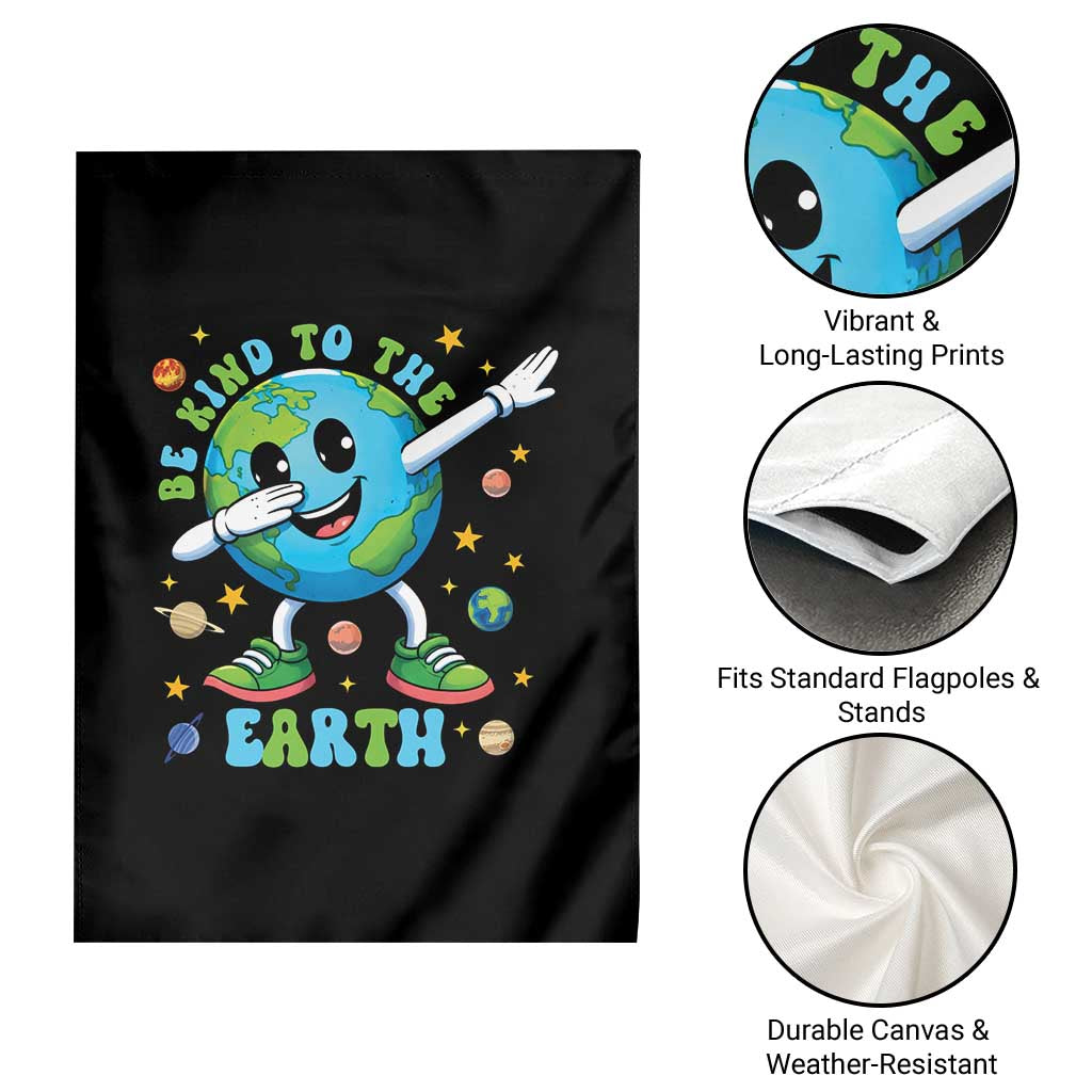 Be Kind To The Earth Garden Flag Cute Environmental Awareness Earth Day
