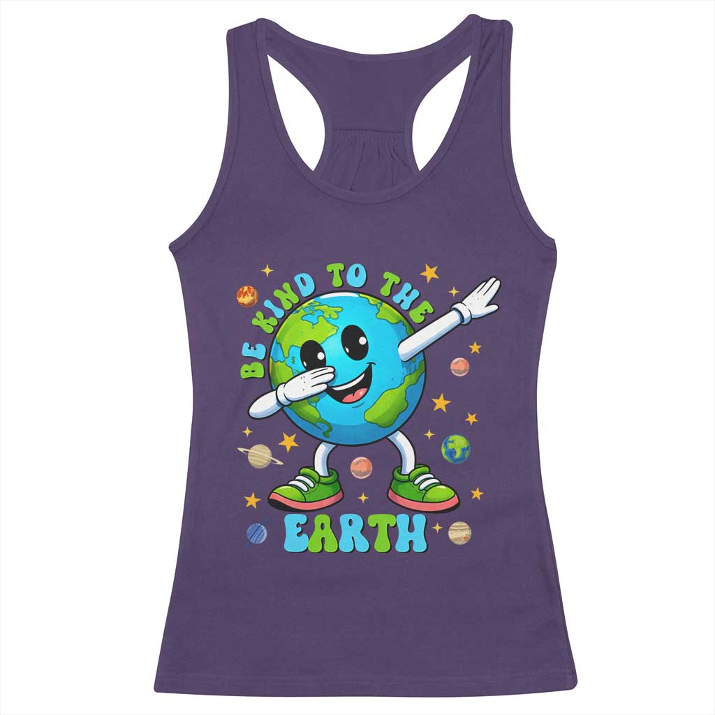 Be Kind To The Earth Racerback Tank Top Cute Environmental Awareness Earth Day