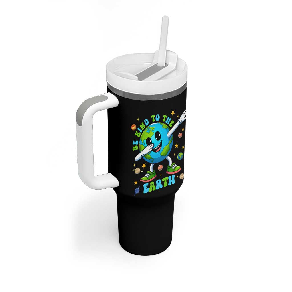 Be Kind To The Earth Tumbler With Handle Cute Environmental Awareness Earth Day