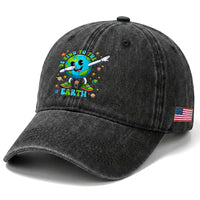 Be Kind To The Earth Washed Cotton Baseball Cap Cute Environmental Awareness Earth Day