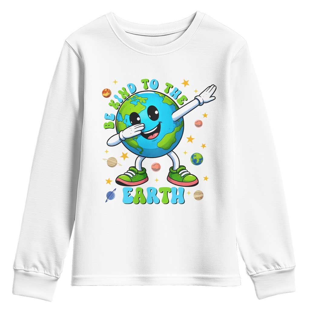 Be Kind To The Earth Youth Sweatshirt Cute Environmental Awareness Earth Day