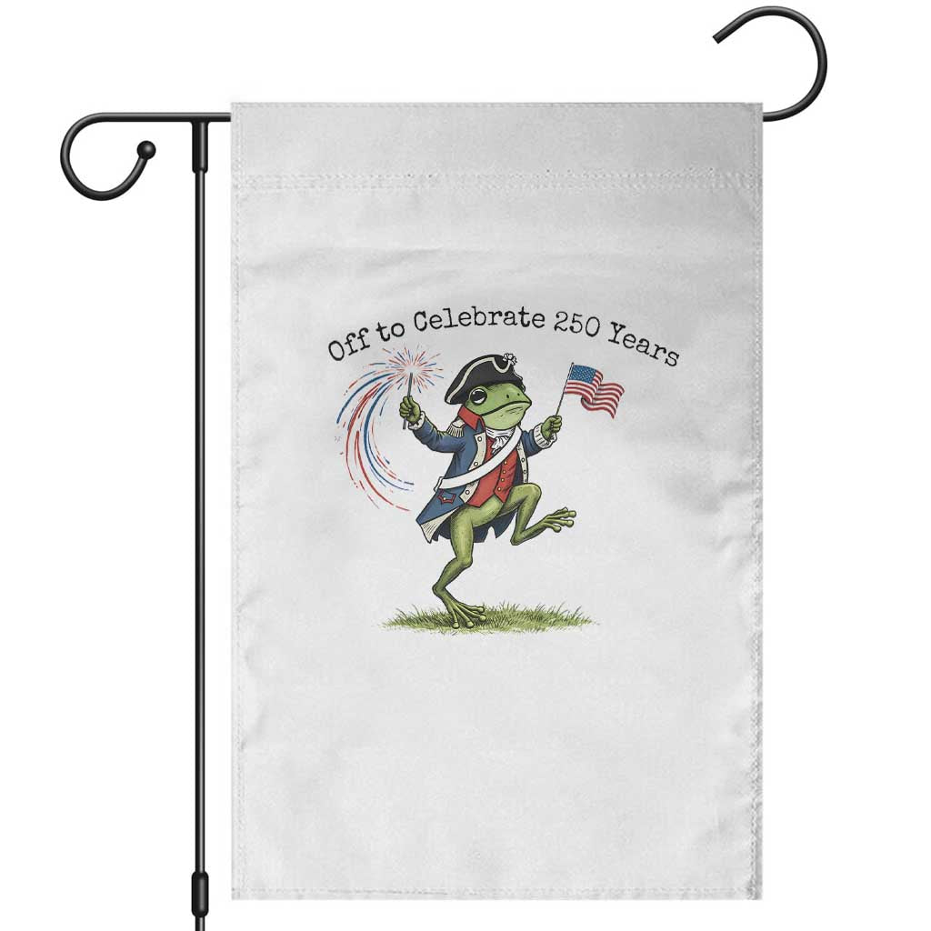 250th Anniversary USA Garden Flag Funny Patriotic Frog USA Independence Day
