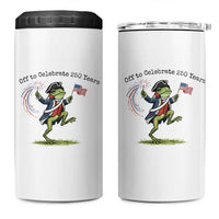 250th Anniversary USA 4 in 1 Can Cooler Tumbler Funny Patriotic Frog USA Independence Day