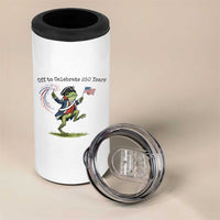 250th Anniversary USA 4 in 1 Can Cooler Tumbler Funny Patriotic Frog USA Independence Day