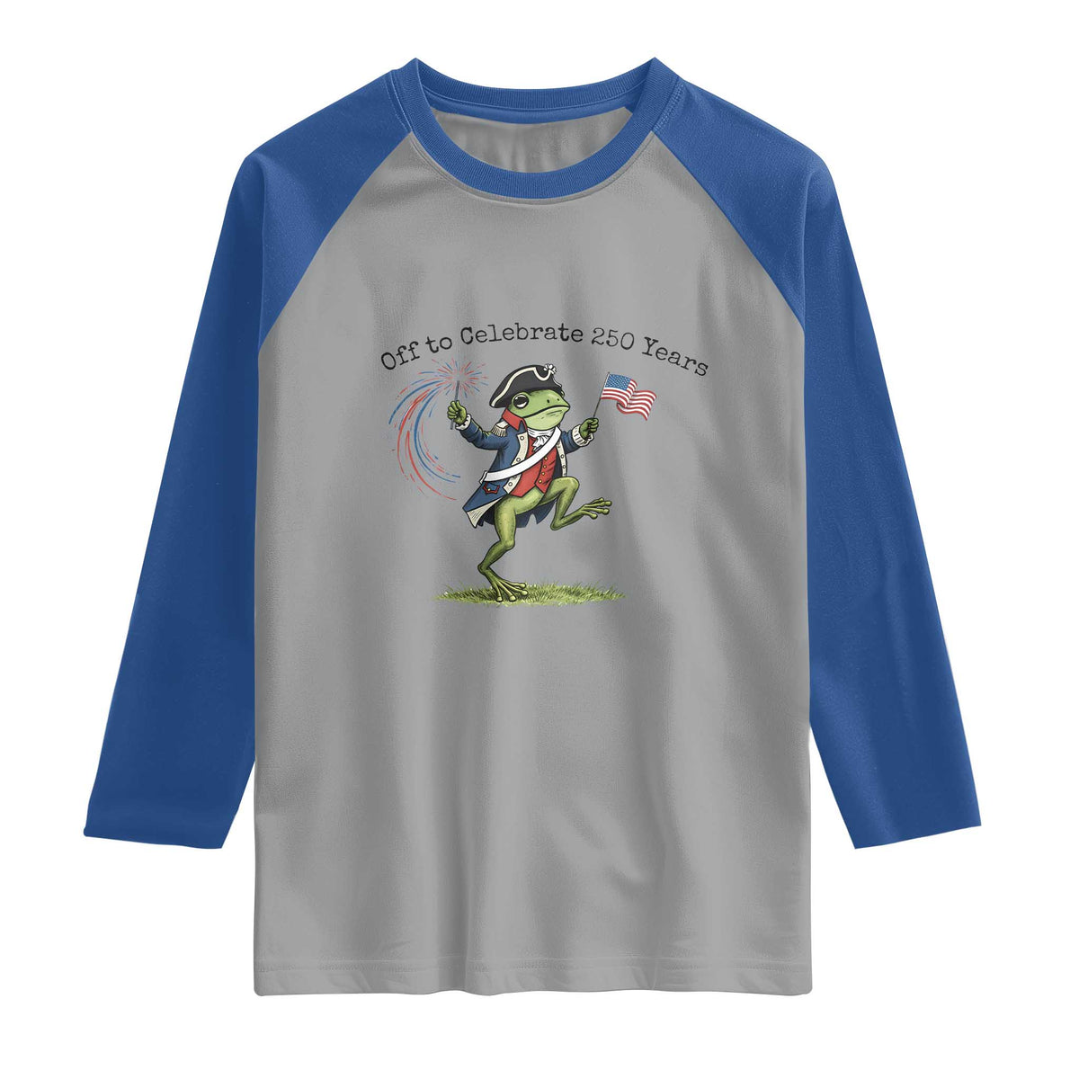 250th Anniversary USA Raglan Shirt Funny Patriotic Frog USA Independence Day