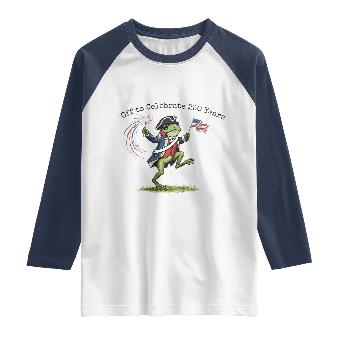 250th Anniversary USA Raglan Shirt Funny Patriotic Frog USA Independence Day