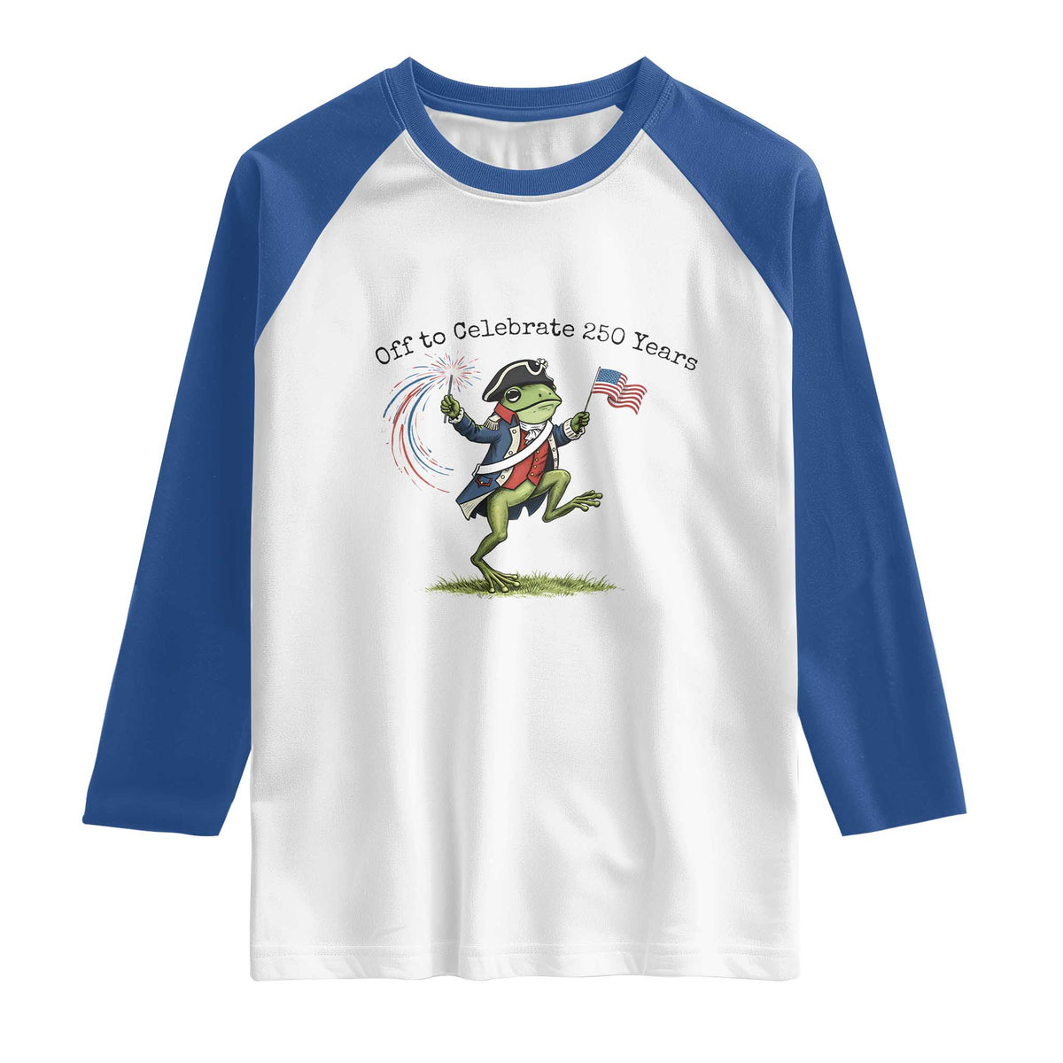250th Anniversary USA Raglan Shirt Funny Patriotic Frog USA Independence Day