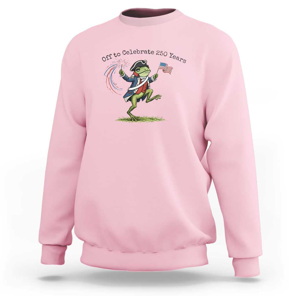 250th Anniversary USA Sweatshirt Funny Patriotic Frog USA Independence Day